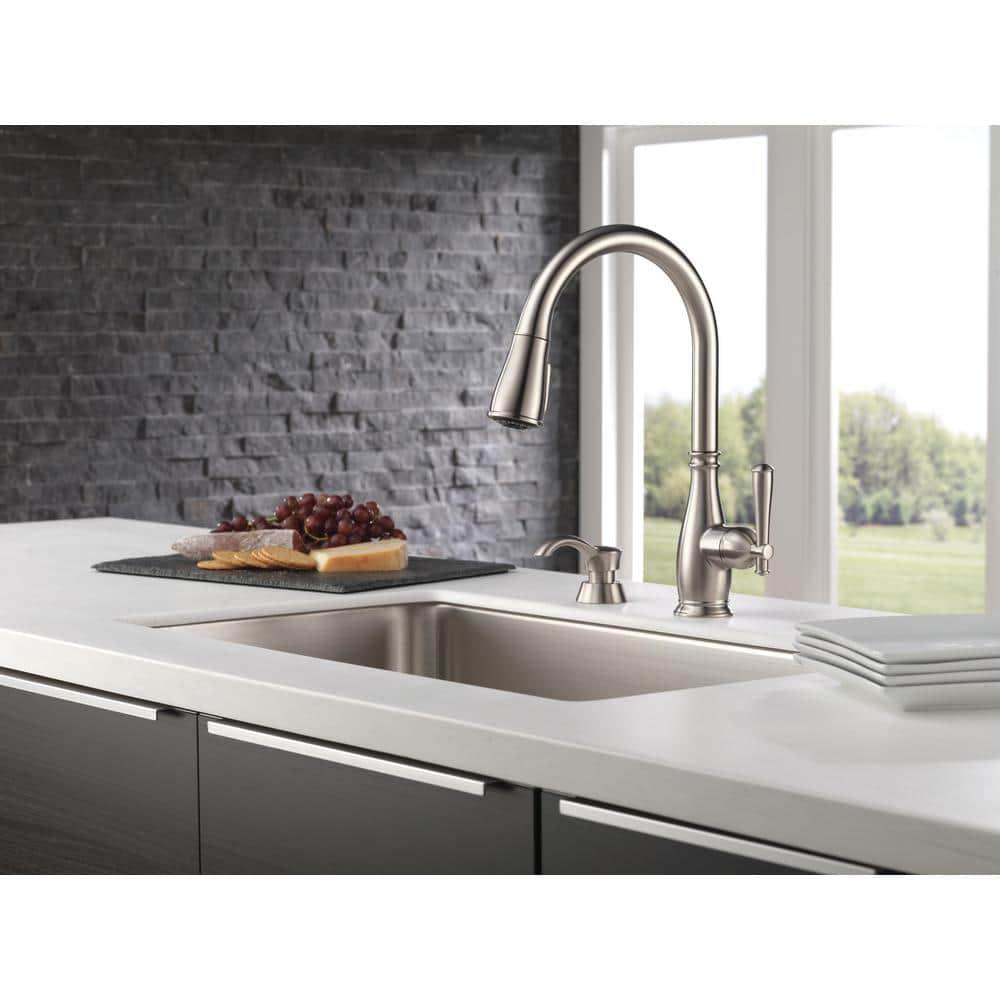 Delta Charmaine One Handle Stainless Steel Kitchen Faucet