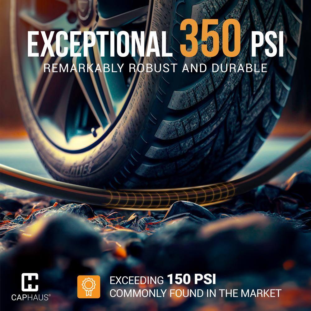 100 ft Gray and Orange PVC Garden Hose with Brass Fittings