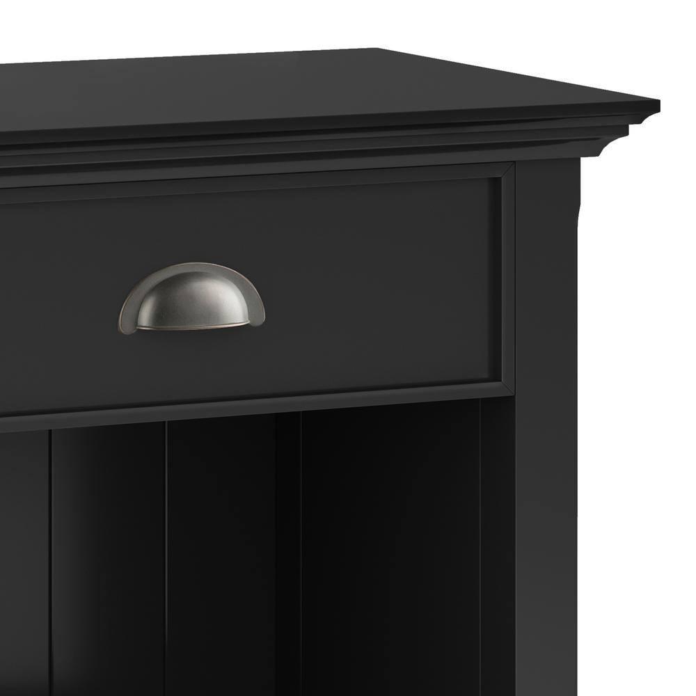 Simpli Home Acadian 24"W 1-Drawer Solid Wood Nightstand with Open Bottom Storage