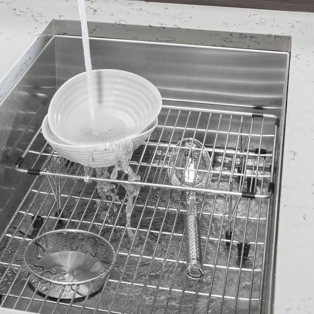 Stainless Steel Elevated Sink Grid for Quatrus Ergon, Cerana 33" and Cuvee 32" Super Single Sinks