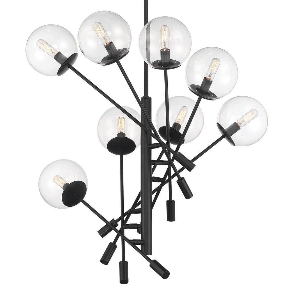 2748-66A-Minka Lavery-Auresa - 8 Light Pendant-24.13 Inches Tall and 32 Inches Wide-Coal Finish