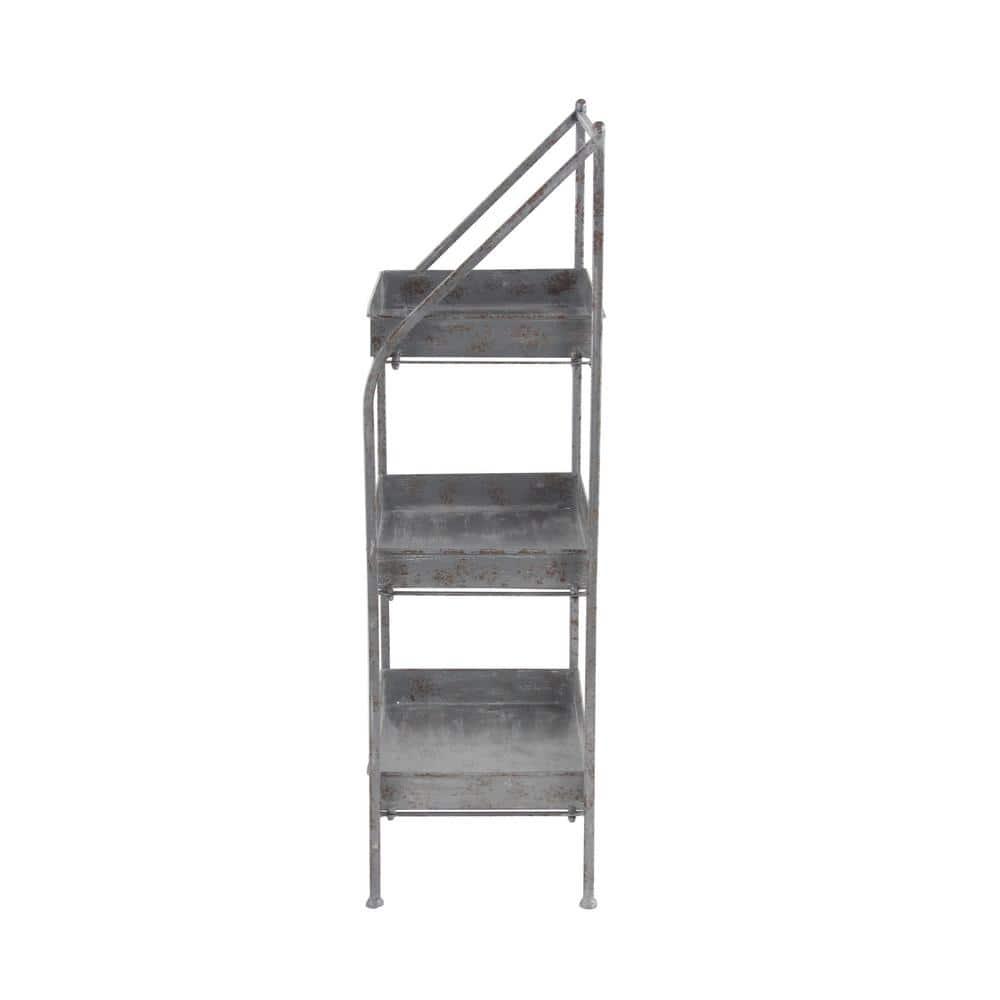 Deco 79 Plantstand, 11" W x 39" H, Gray