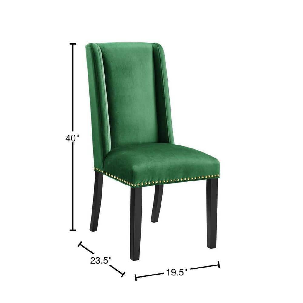 Modway Modway Baron Performance Velvet Dining Chairs - Set of 2