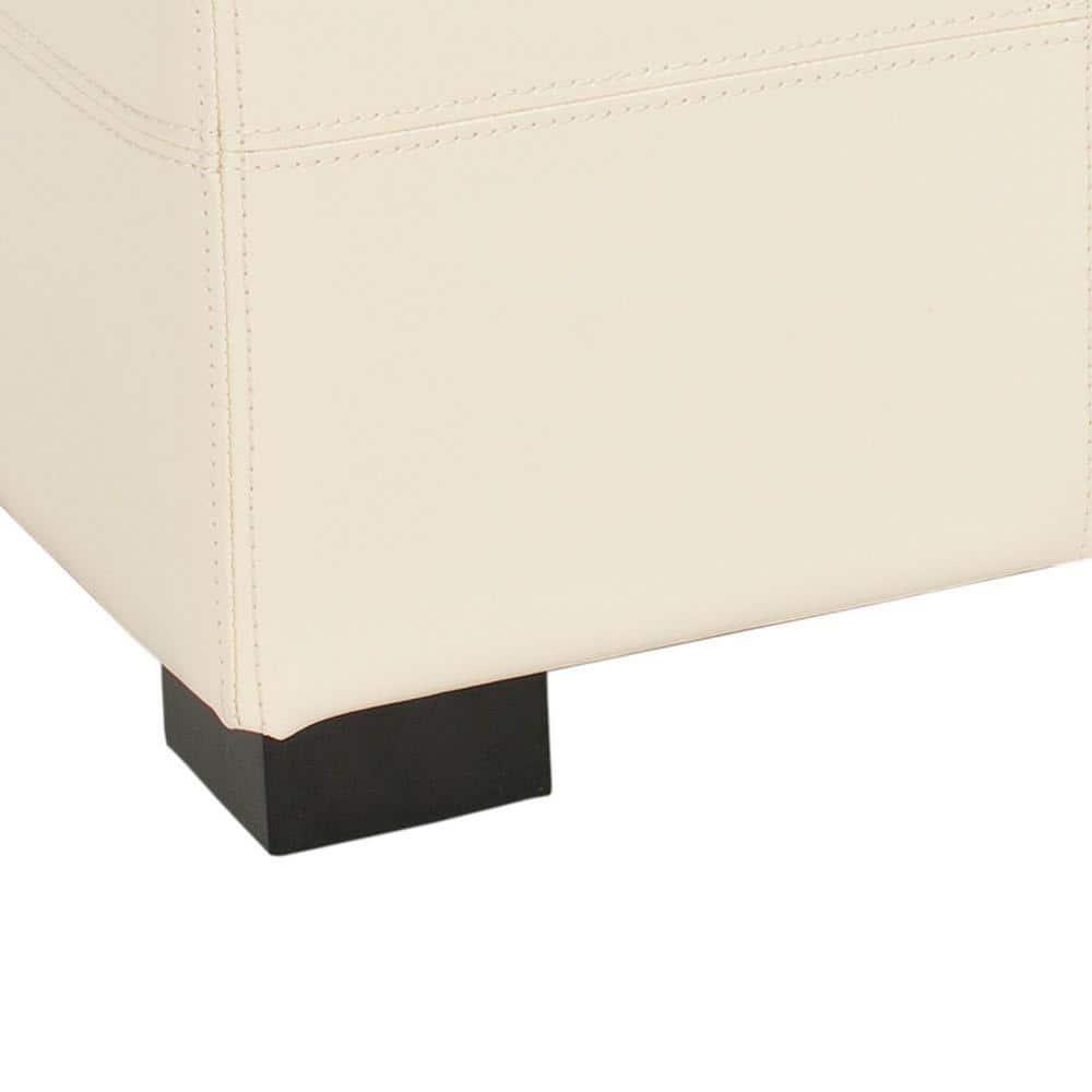 Maiden Tufted Storage Bench Large - Flat Cream - Safavieh