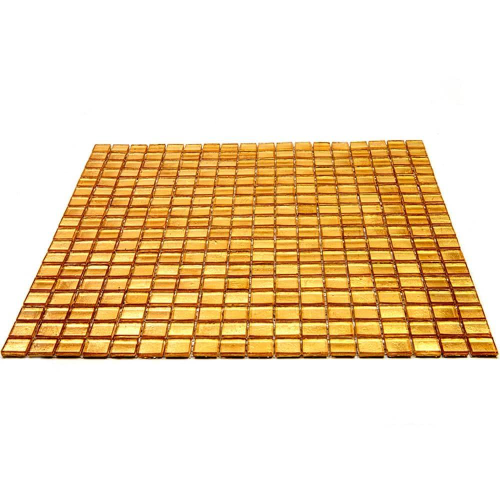 Skosh 0.6" x 0.6" Glass Grid Mosaic Wall & Floor Tile