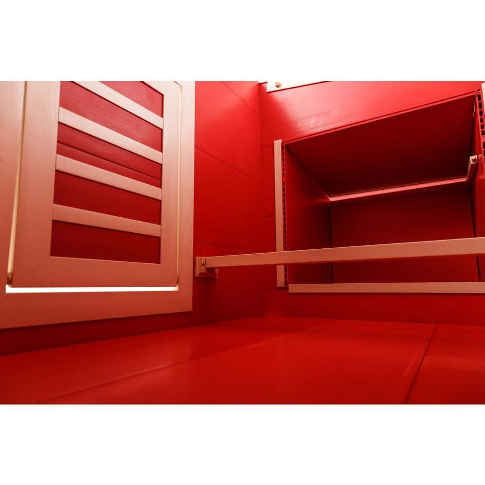 New Age Pet® ECOFLEX® Red Fontana Chicken Barn, Eco-Friendly and Non-Toxic Urban Coop for 2-3 Chickens, Easy Assembly, with Nesting Box and Roosting Bars, Moisture and Odor Resistant