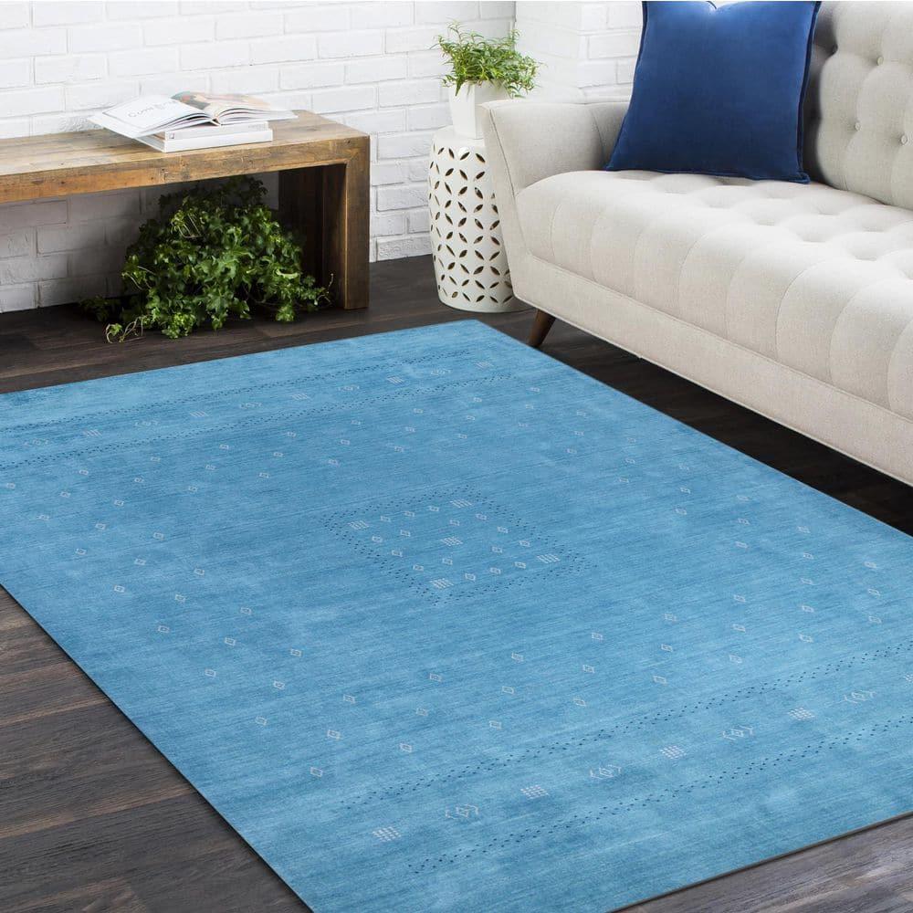 Cyrena Hand-Loomed Wool Rug - Sapphire / 9' x 12'