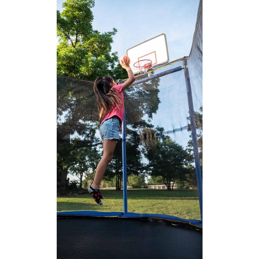 Jumpking 10’ X 15’ Oval Trampoline With Basketball Hoop