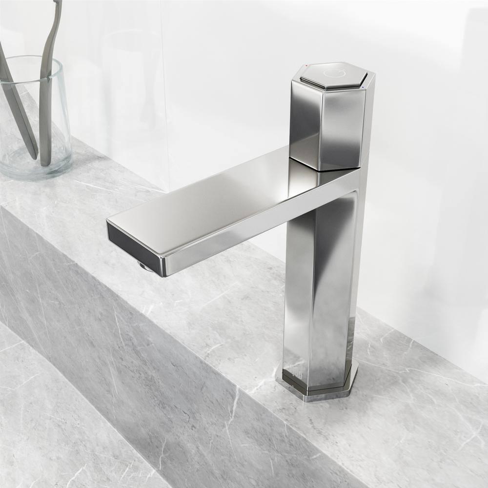 Nova 8" H Single Handle Single Hole Bathroom Faucet
