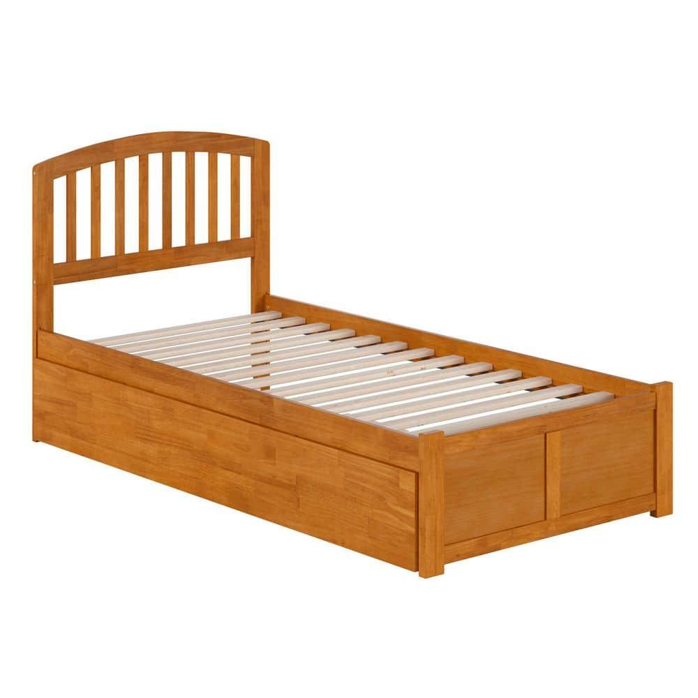 Richmond Solid Wood Platform Bed with Panel Footboard and Trundle