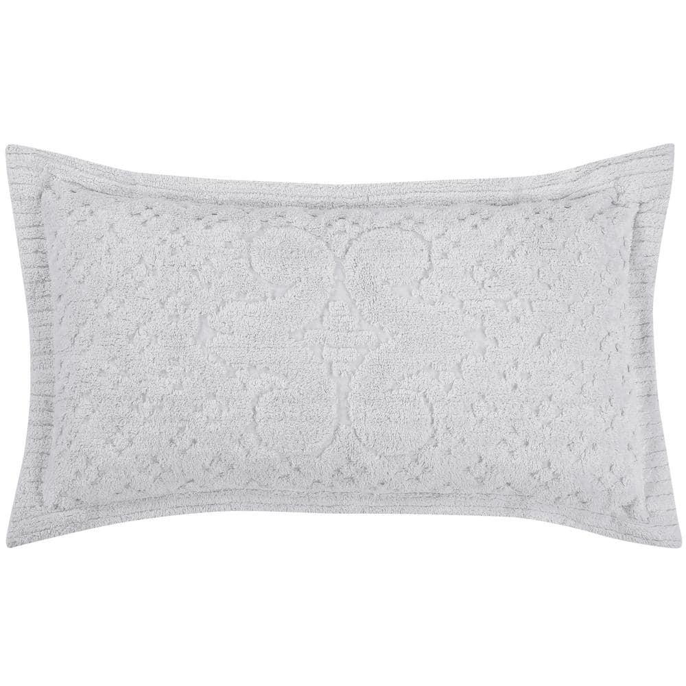Better Trends Ashton Collection Chenille Bedspread Set, 100% Cotton Machine Washable Bedding Set, Soft & Breathable Medallion Design Coverlet with Sham, Luxurious All Season Comfort