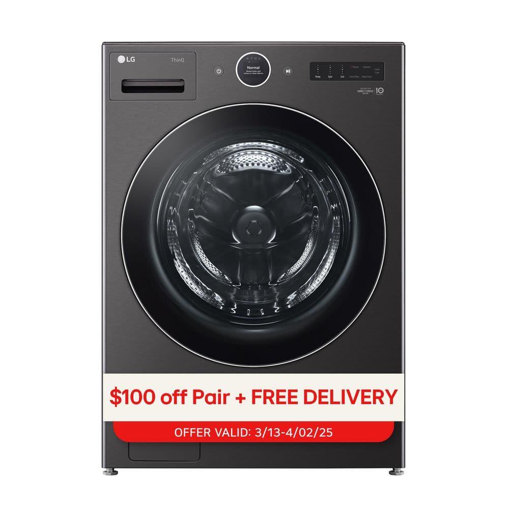 LG 5.0 cu. ft. Mega Capacity Smart Front Load Washer with AI DD 2.0 Built-In Intelligence & TurboWash 360°