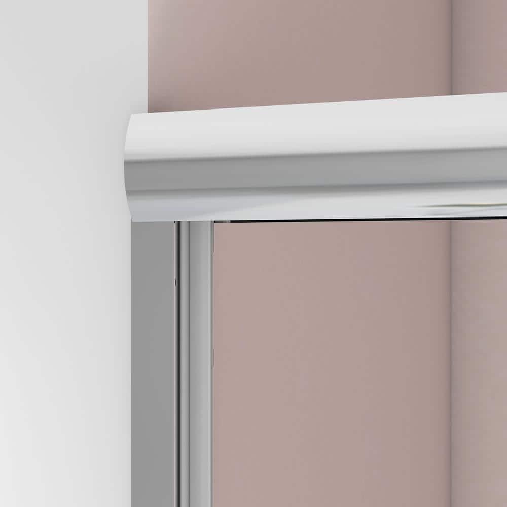 60 in. W x 62 in. H Framed Sliding Bath Tub Door in Bright Silver with 5/16 in. Tempered Clear Glass