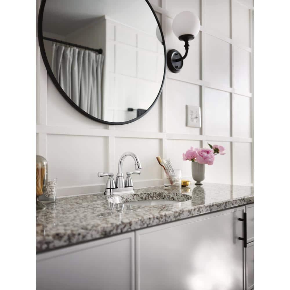 Moen Banbury 4-in Centerset 2-Handle Bathroom Faucet in Chrome