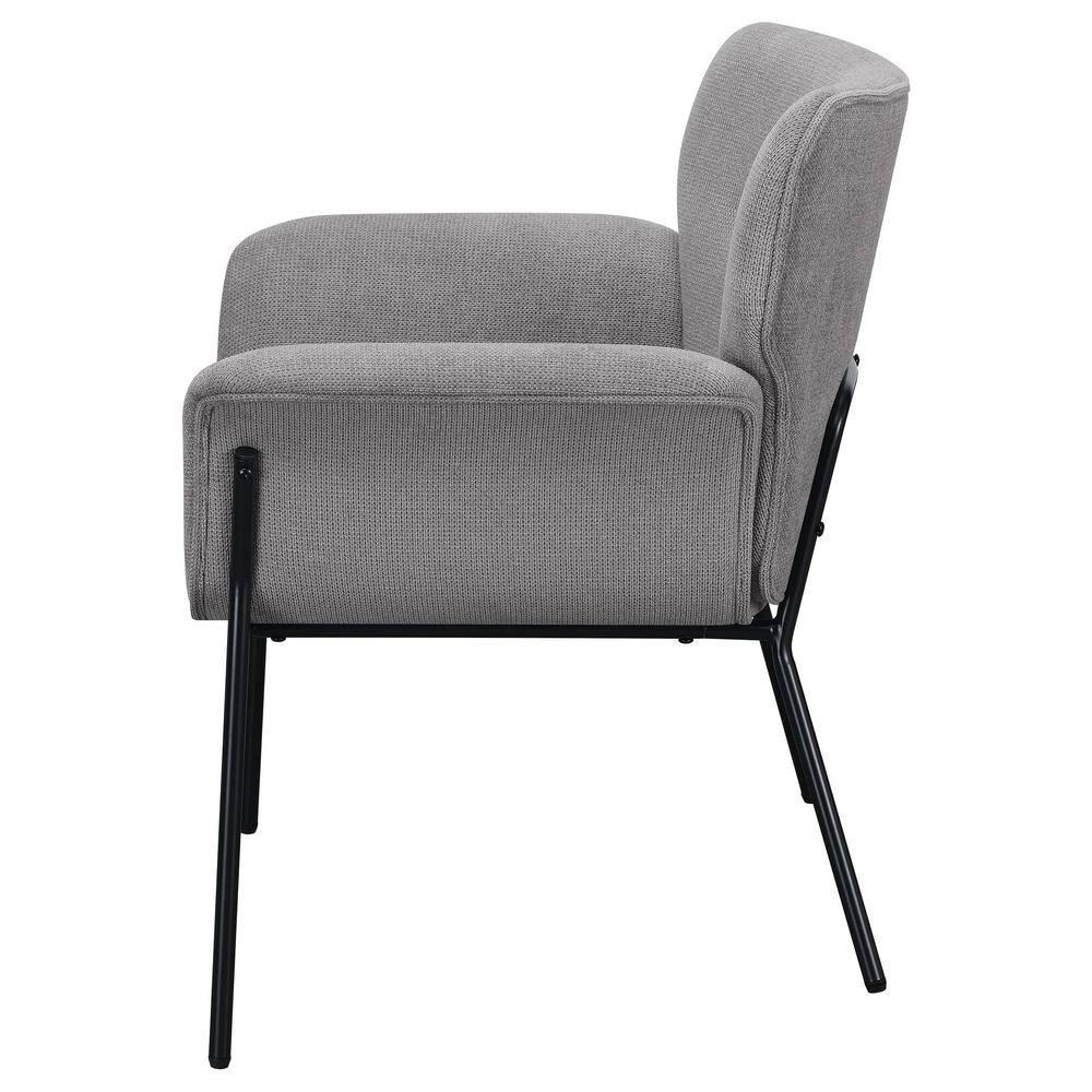 Coaster Davina Modern Upholstered Flared Arms Accent Chair Ash Gray