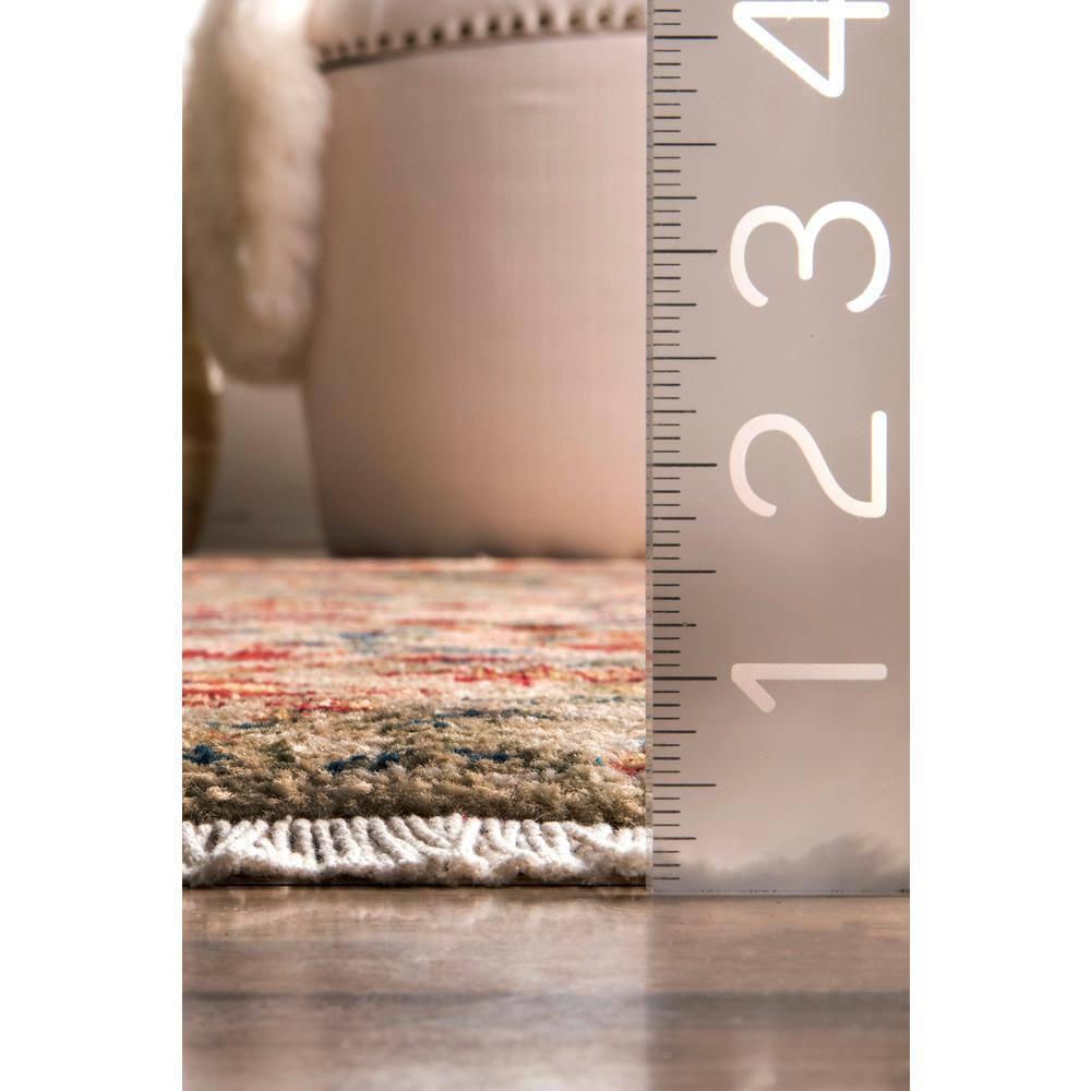 Nuloom Dasilva Geometric 7x9 Indoor Area Rug for Living Room Bedroom Dining Room Kitchen, Olive/Multicolor