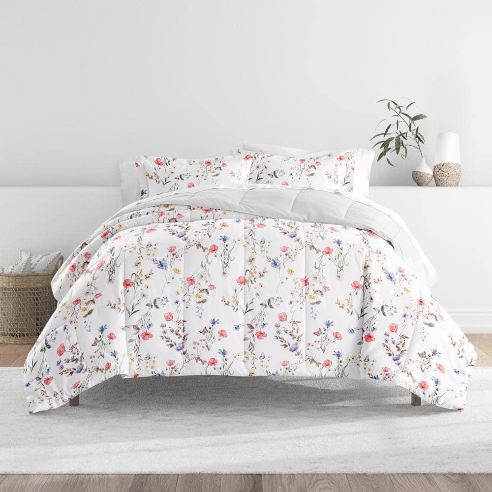 Becky Cameron Down-Alternative Comforter Set in Meadow Floral Stripe