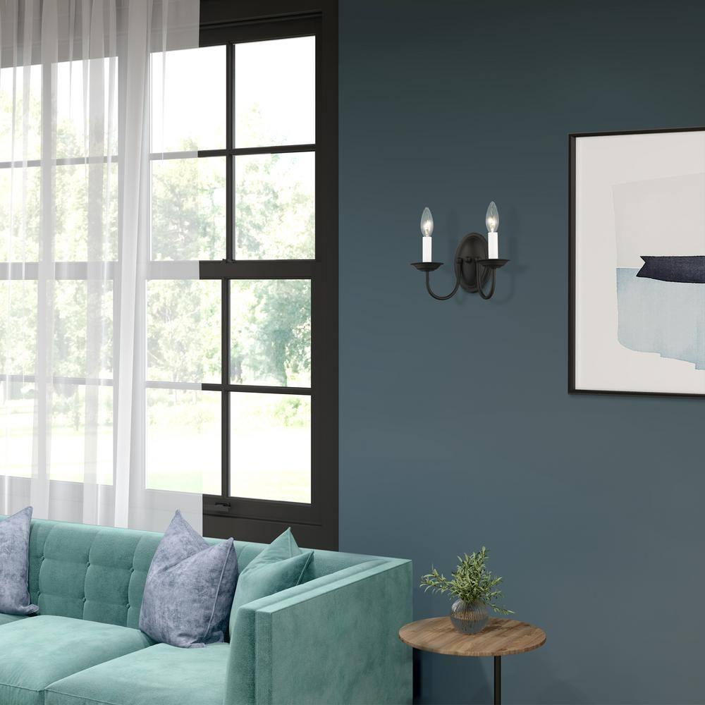 Livex Lighting Home Basics 2 - Light Wall Light in  Black