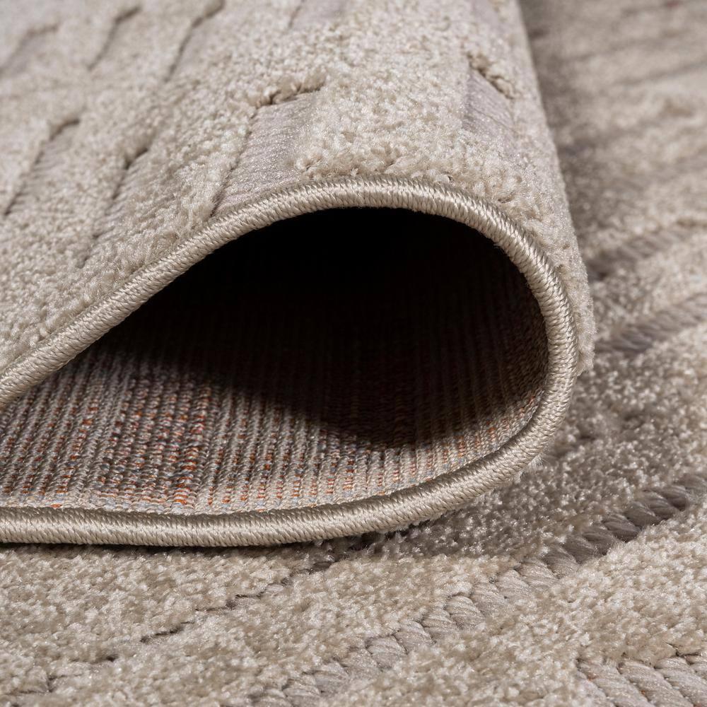 3'x5' Xlendi High-Low Pile Moroccan Geometric Indoor/Outdoor Area Rug, Beige - JONATHAN Y