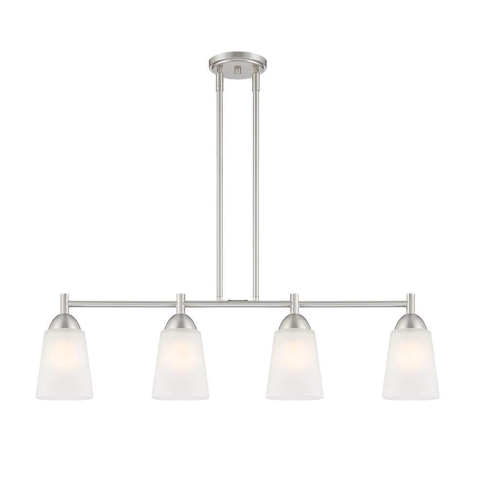 Designers Fountain Malone 4 Light Brushed Nickel Island Pendant, D267M-IS-BN