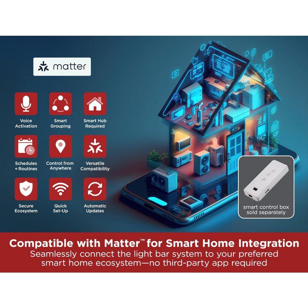 BLACK+DECKER PureOptics Professional Push Wire 25' Jumper Wire Spool for Under Cabinet Lighting, Flat 5/16" or 8mm Cable, 4-Core CL2 Compliant, Non-Metallic, White