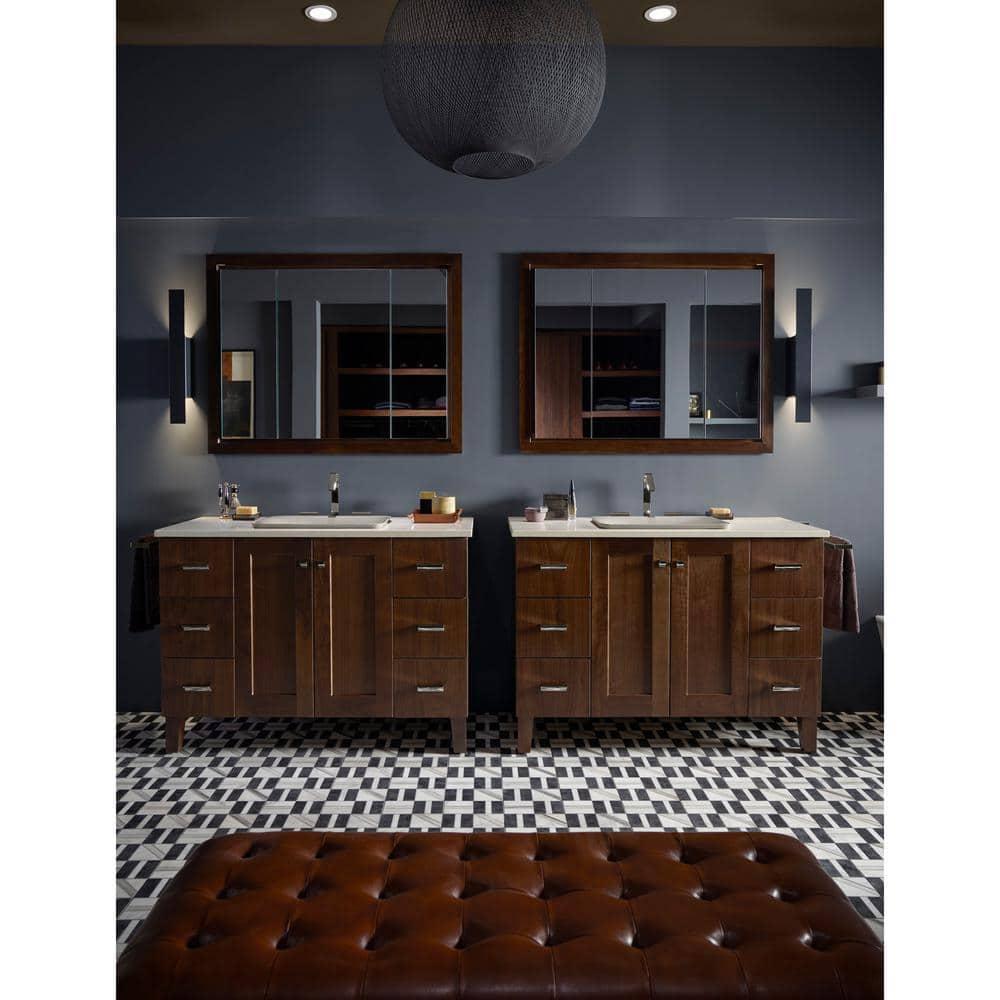 KOHLER Verdera® Aluminum Triple-Door Medicine Cabinet, Frameless with Adjustable Shelves