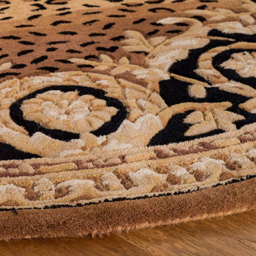 Naples NA712 Hand Tufted Area Rug - Black/Gold - 6' Round - Safavieh.