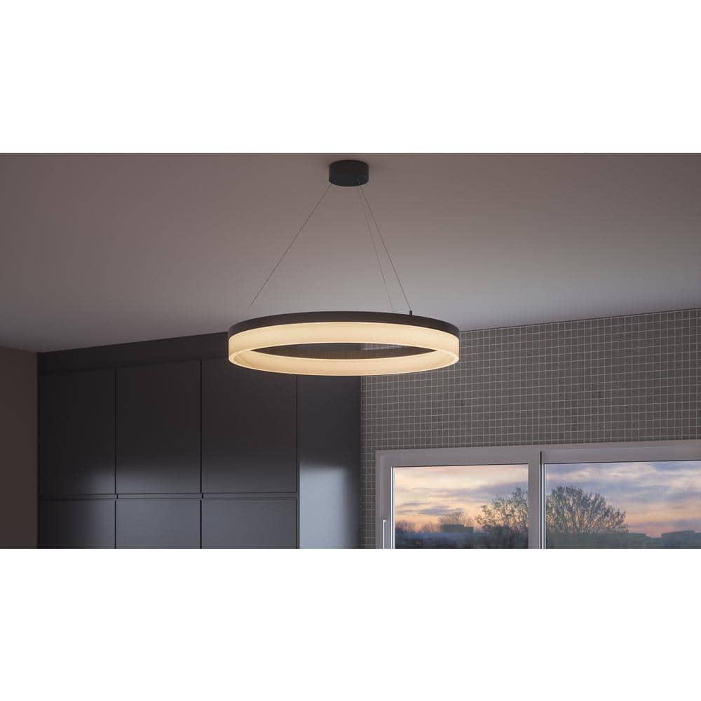 Danica Single Light Metal Dimmable LED Chandelier