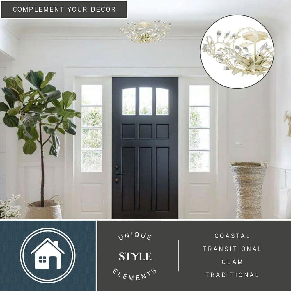 Vaxcel Jardin 4 - Light Flush Mount in  French Cream