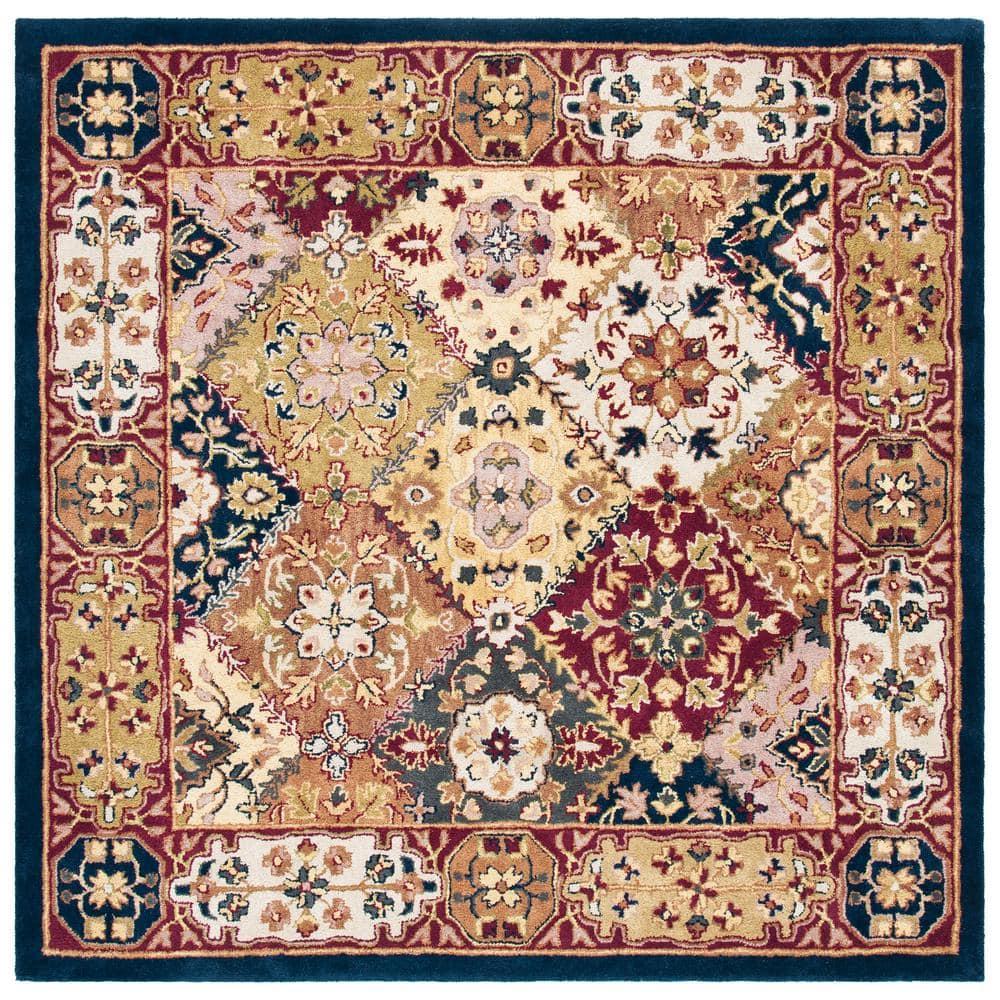 Heritage HG512 Handmade Area Rug - 4'x4' - Multi/Red - Safavieh