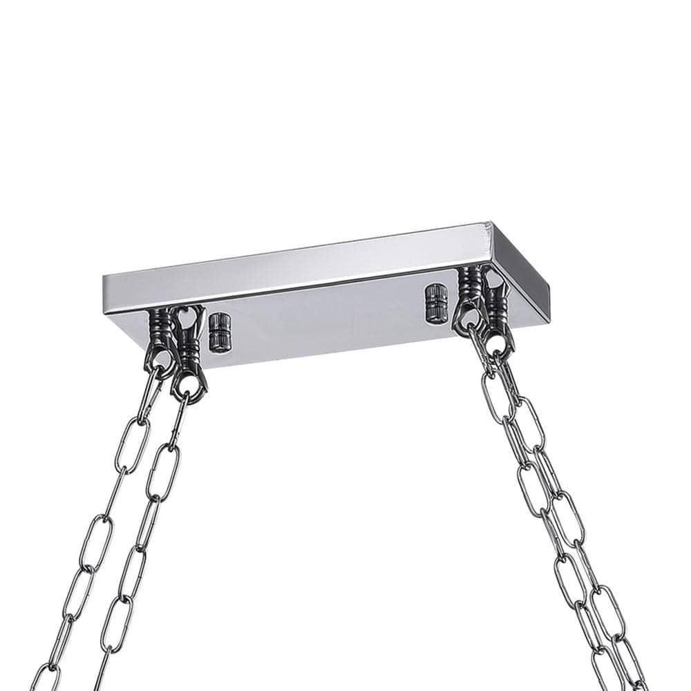 Modern 8-Light Chrome Chandelier