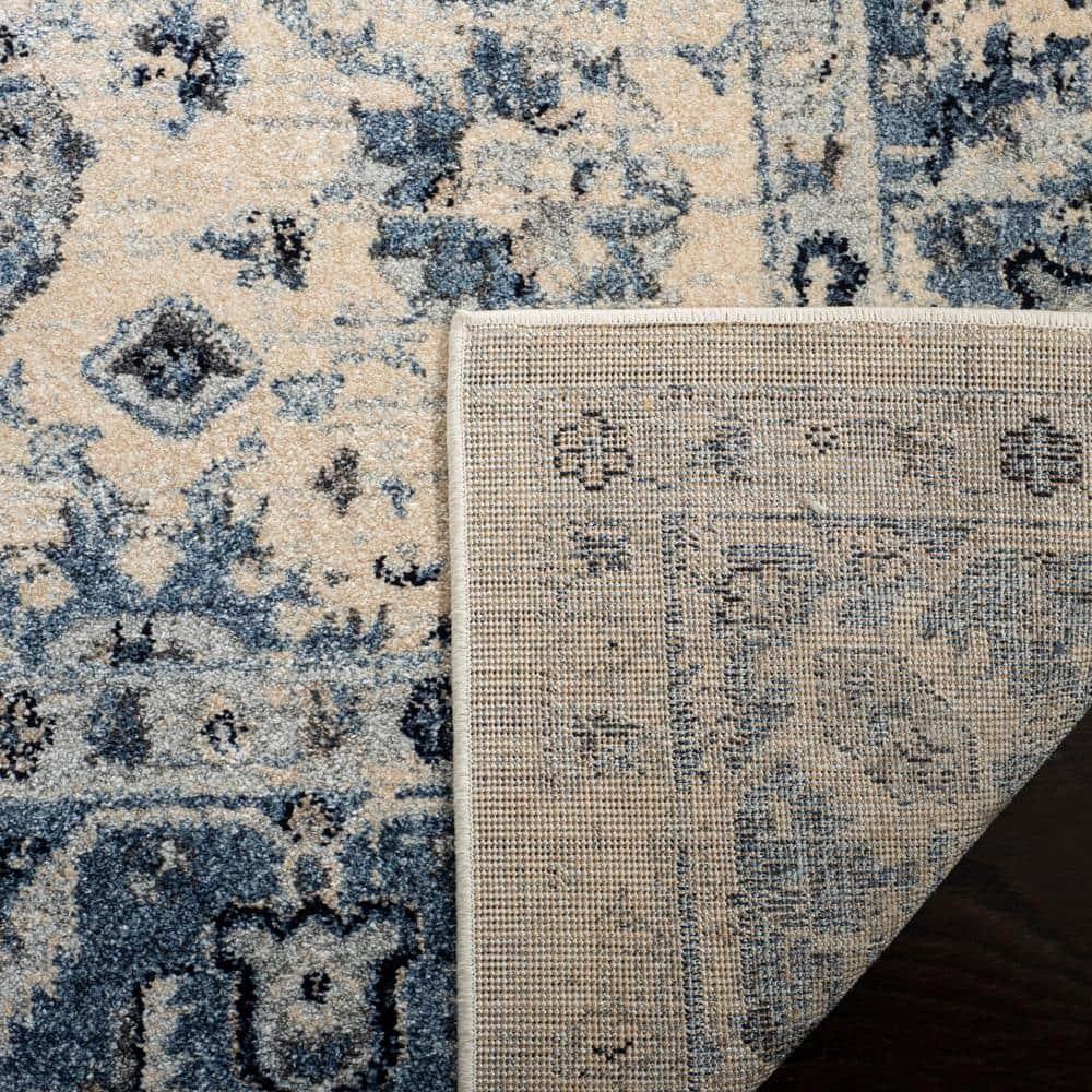 Charleston CHL413 Loomed Indoor Area Rug - Ivory/Blue - 8'x10' - Safavieh