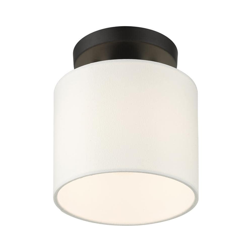 Livex Lighting Meridian 1 - Light Semi-Flush Mount in  Black