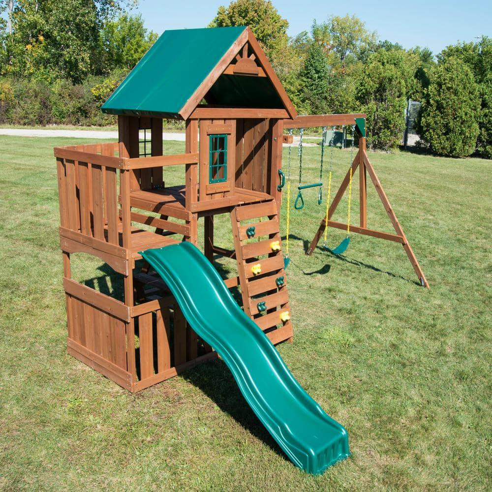 Elkhorn Wooden Play Swing Set