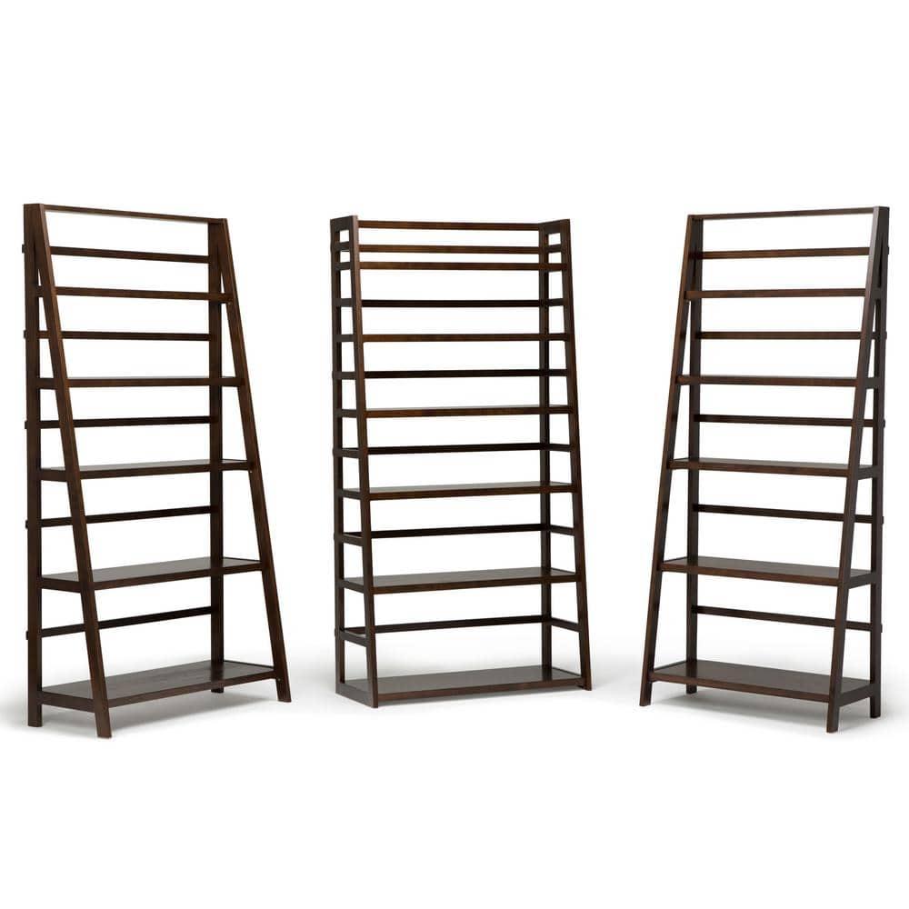 Simplihome Wide Bookcase, Acadian, Walnut