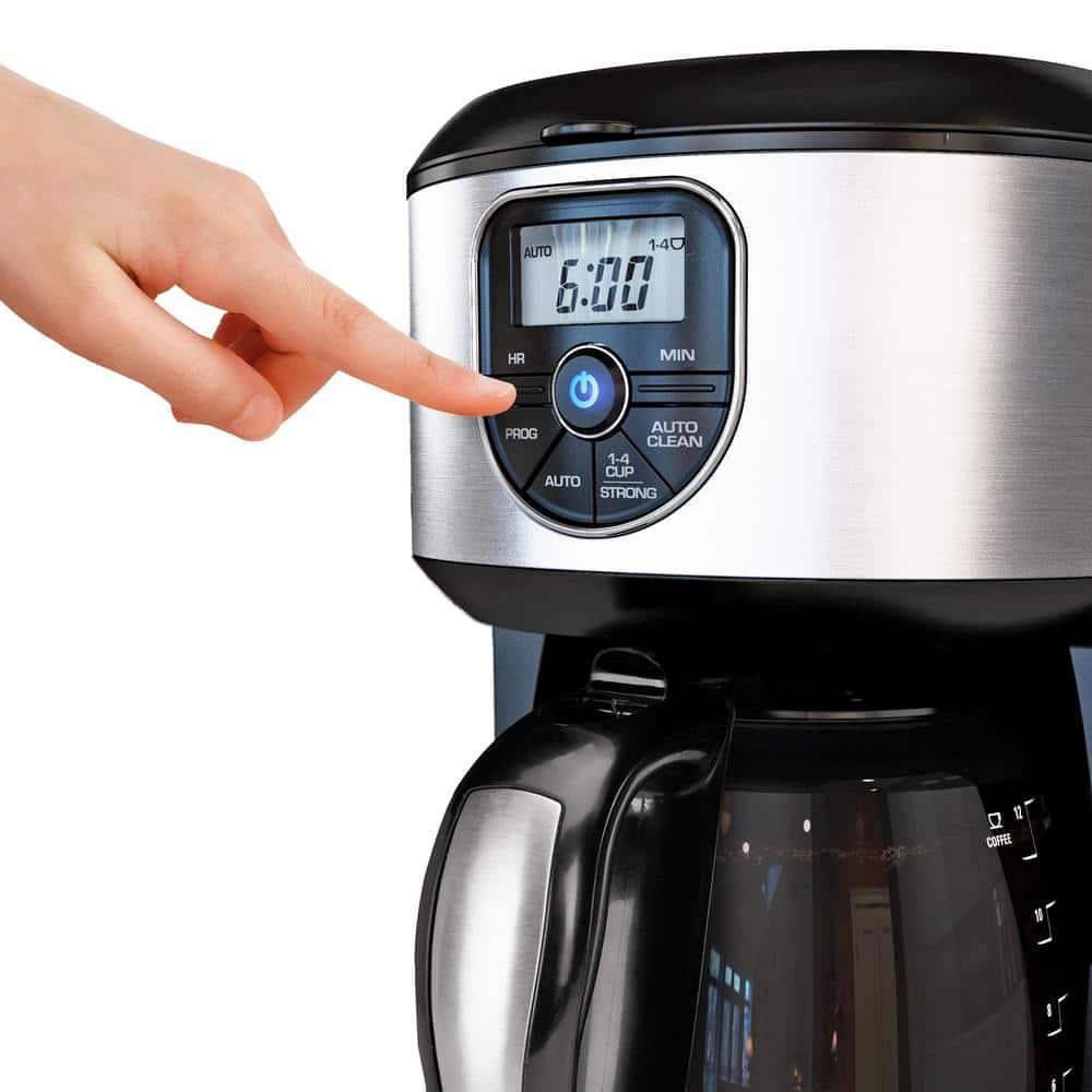 Black And Decker 12 Cup Programmable Coffeemaker In Black And Silver