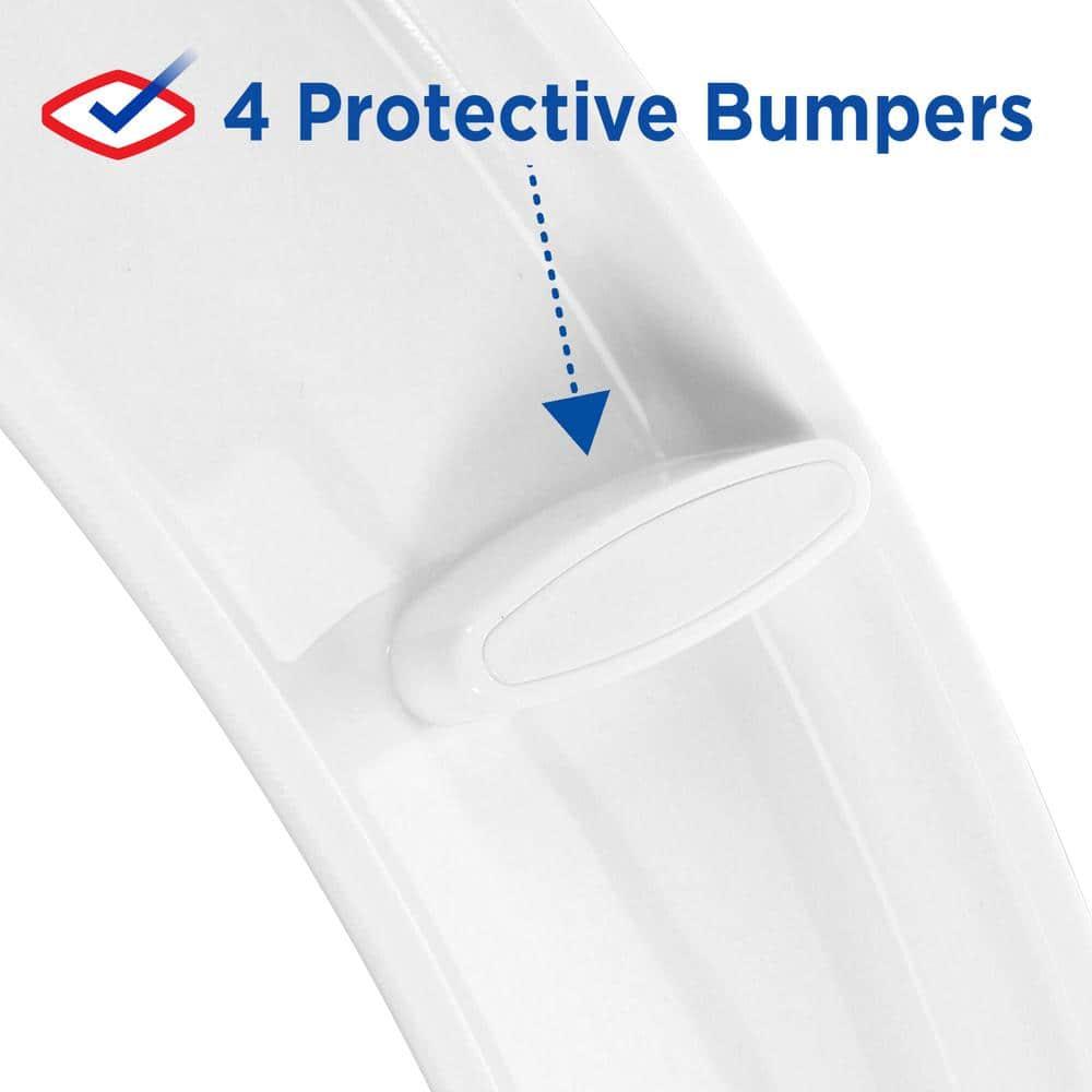 Clorox Antimicrobial Round Stay Fresh Scented Plastic Toilet Seat with Easy-off Hinges