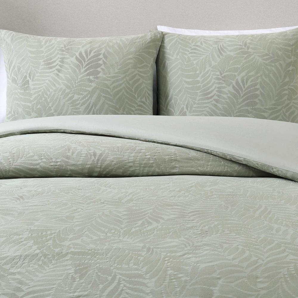 Harbor Palm 3 Piece Green 100% Cotton King Comforter Set