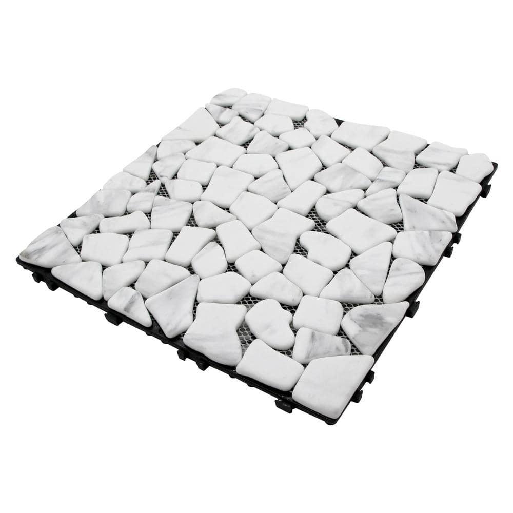 12'' L x 12'' W Stone Interlocking Deck Tile