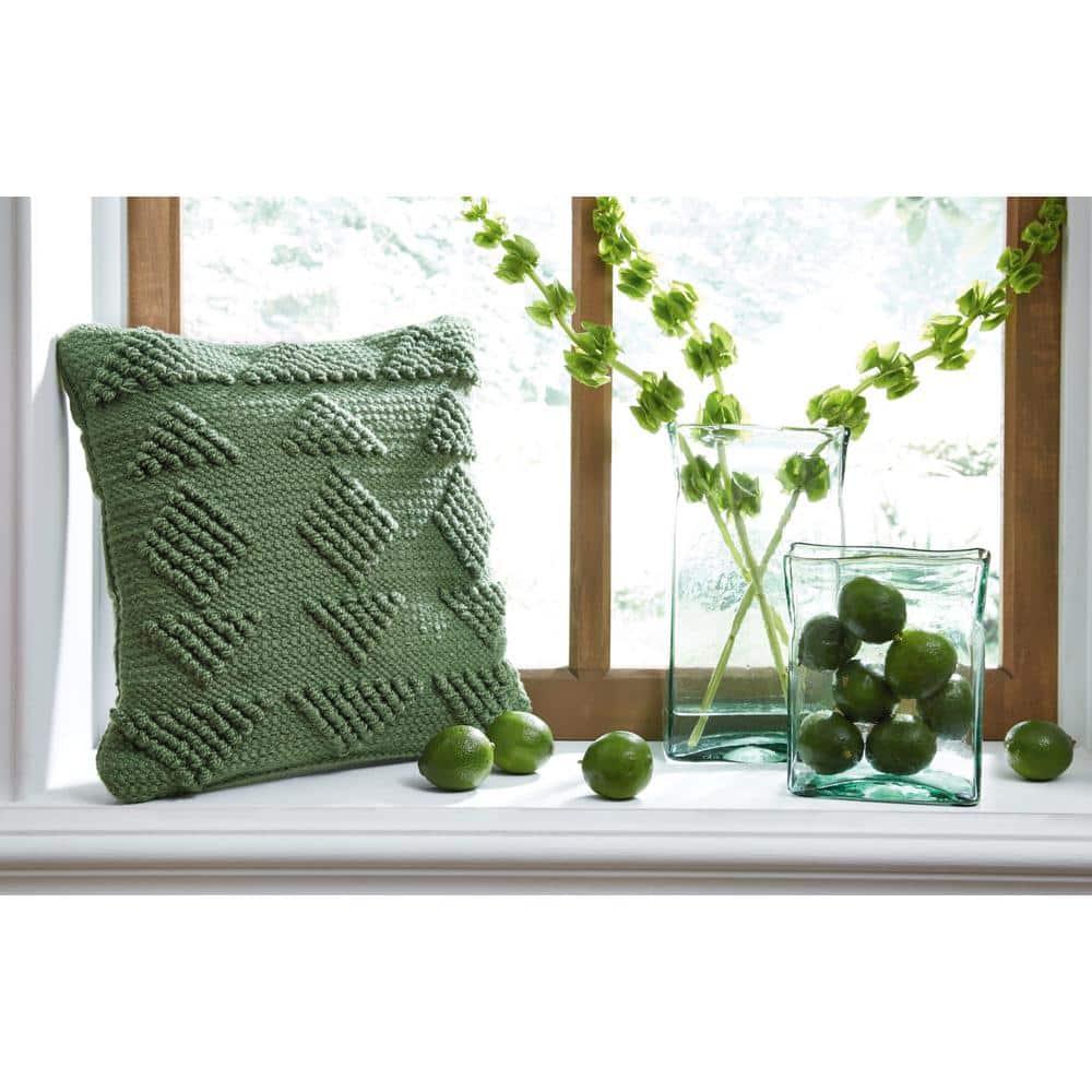 spirea Geometric Indoor/Outdoor Reversible Throw Pillow