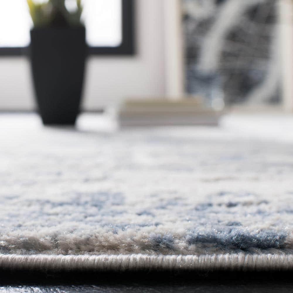 Amelia ALA700 Power Loomed Area Rug - Ivory/Blue - 6'7"x6'7" - Safavieh.