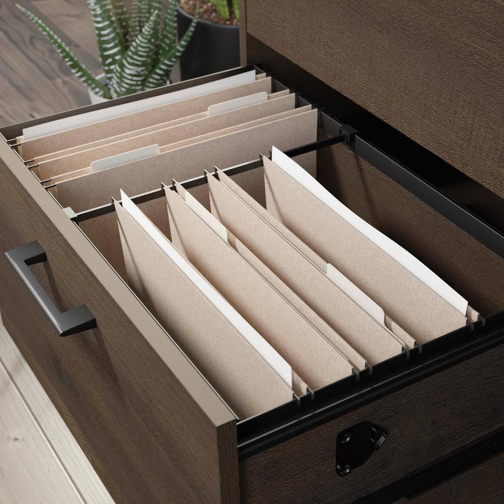 2 Drawer North Avenue Lateral File Cabinet Smoked Oak - Sauder