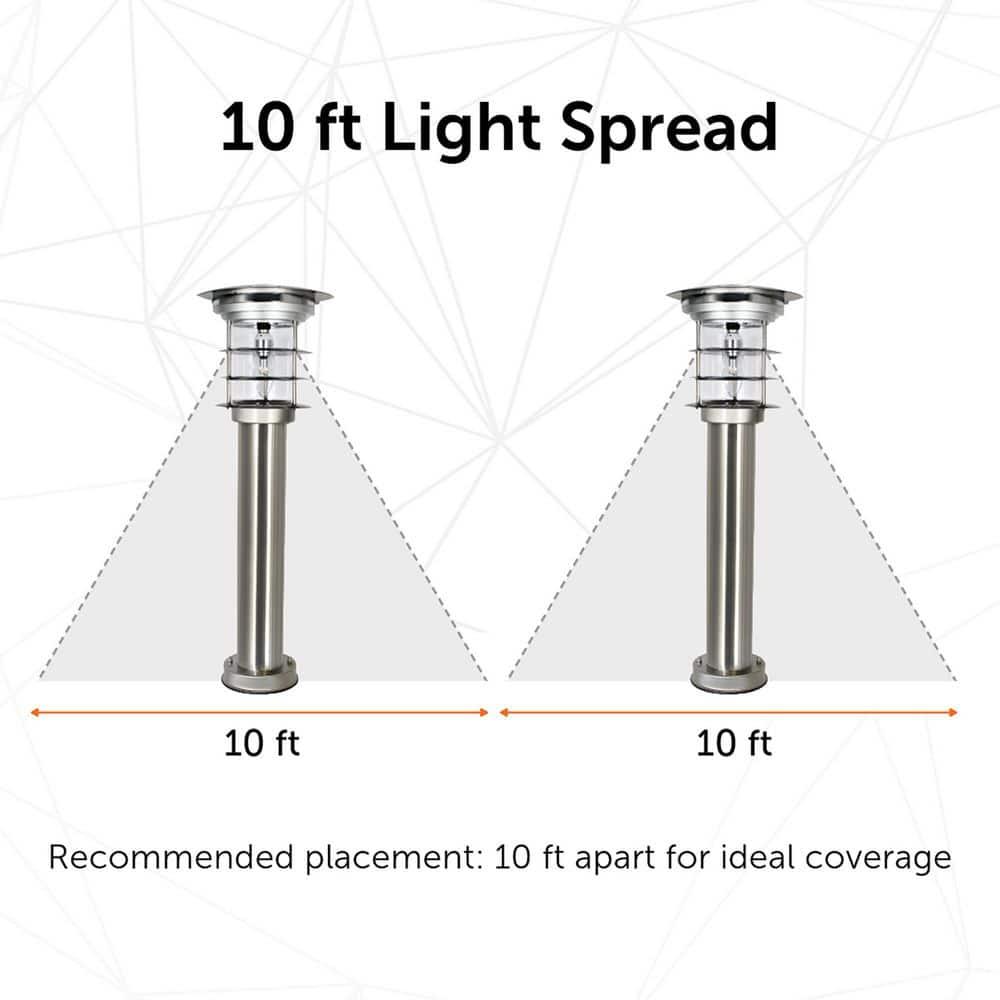 Gama Sonic Stainless Steel Solar Bollard Lamp with EZ Anchor