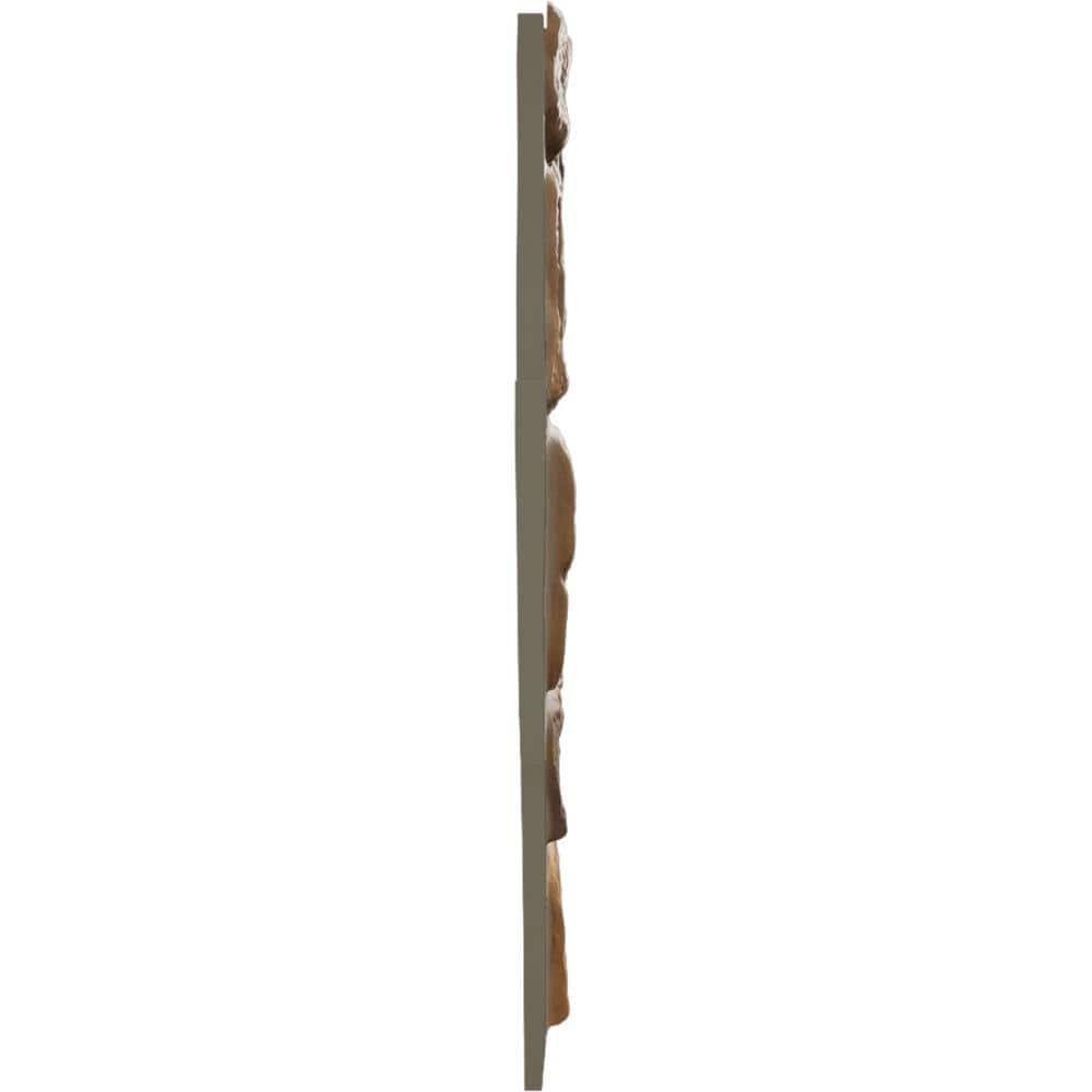 EverStone Cobblestone Faux Stone Panel, 48"W x 23 3/4"H x 1 1/8"D, Rustic Roast Color