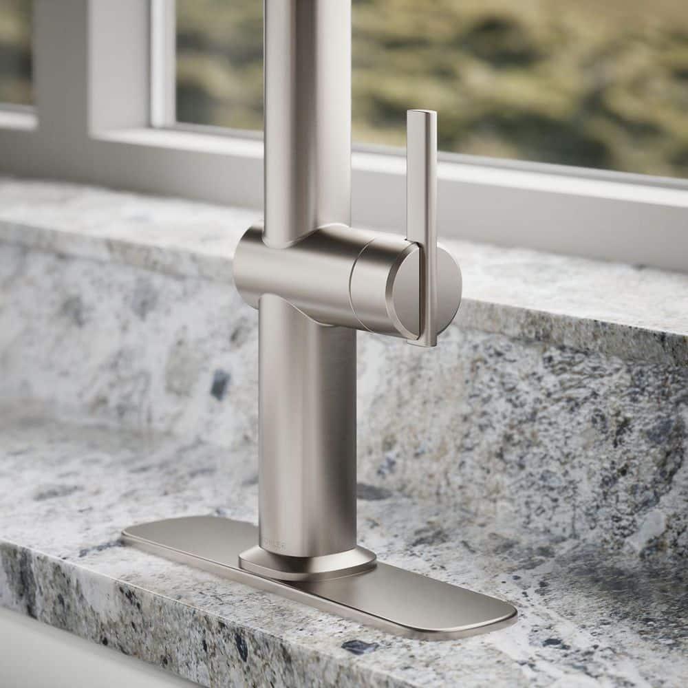 KOHLER Clarus Semi Professional Single Handle Pull Down Sprayer Kitchen Faucet in Vibrant Stainless
