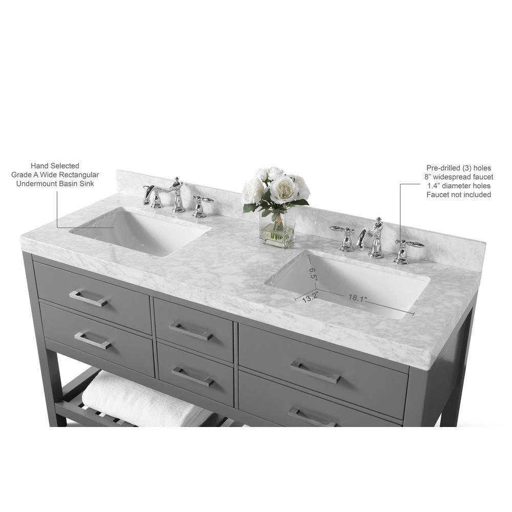 Ancerre Designs Elizabeth 72'' Double Bath Vanity Set