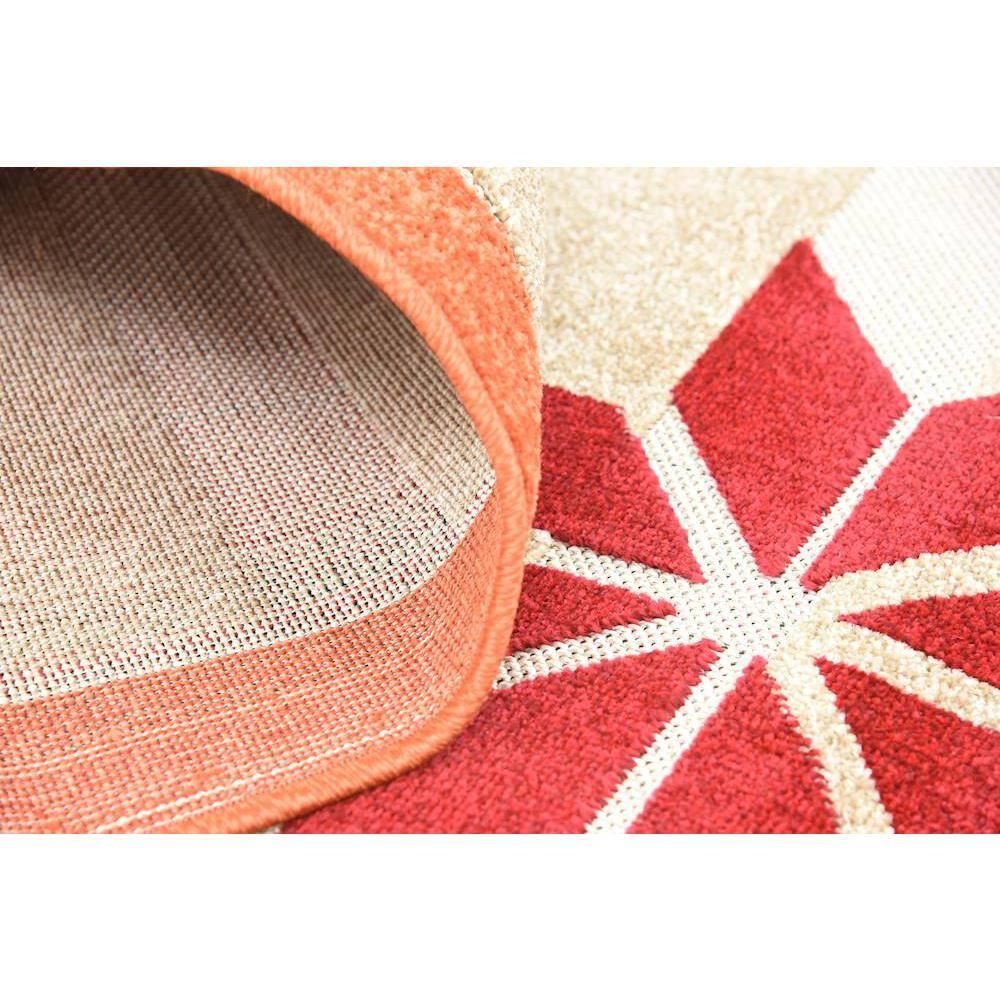 Unique Loom 8' 0 x 10' 0 Burgundy Outdoor Modern Albuquerque Area Rug