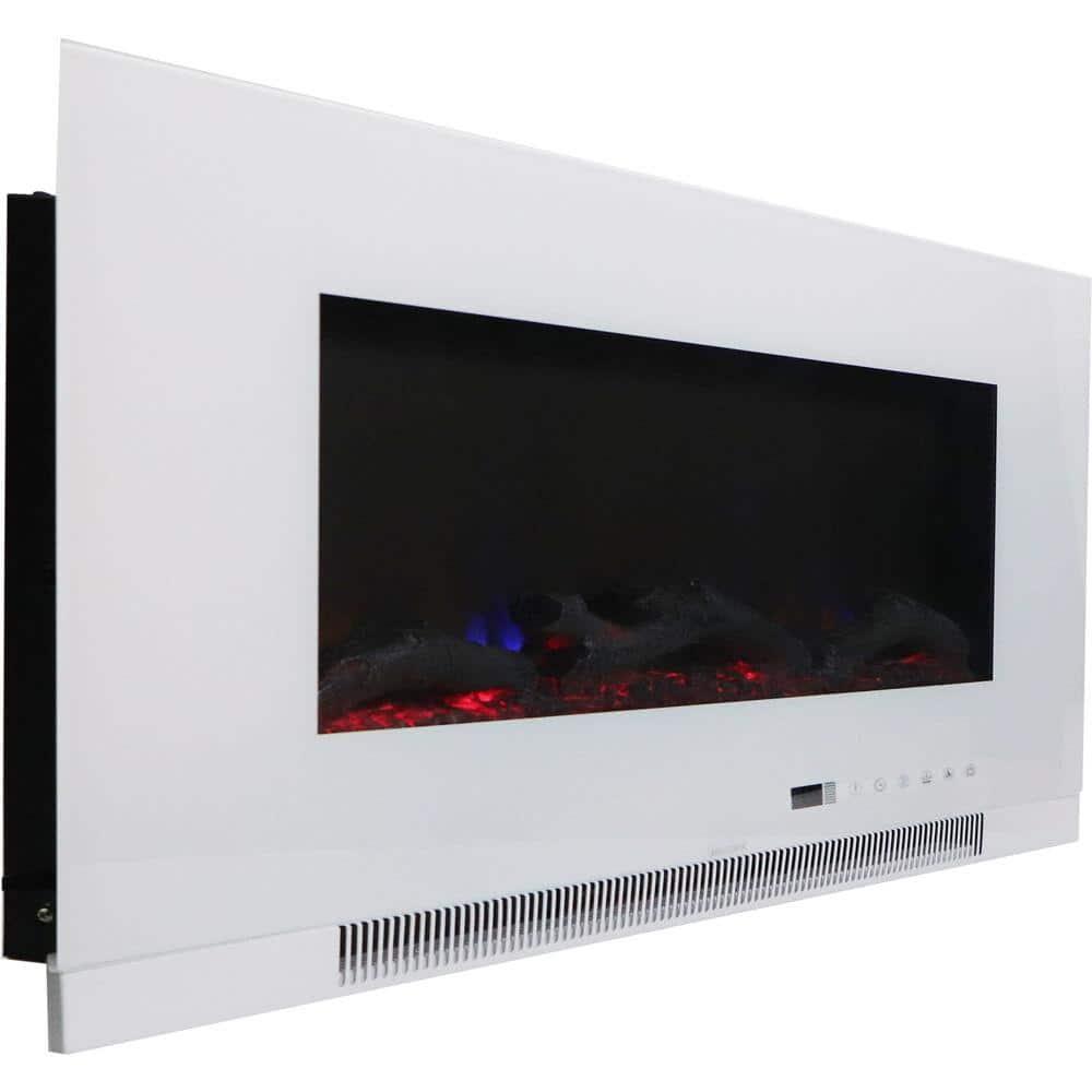 Cambridge Cambridge Wall Mount Electric Fireplace Heater with Remote Control for Indoor Use in Living Room, Bedroom, Home Office