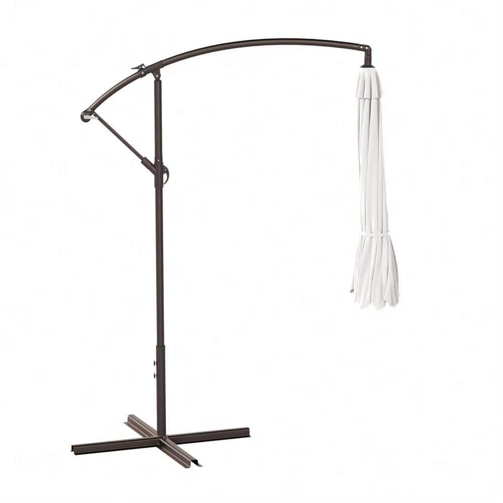Westin Furniture 10 ft. Cantilever Hanging Patio Umbrella, White