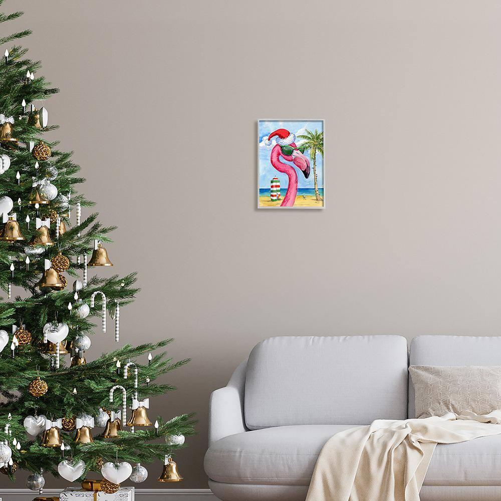 Stupell Industries " Flamingo Tropical Christmas " by Paul Brent